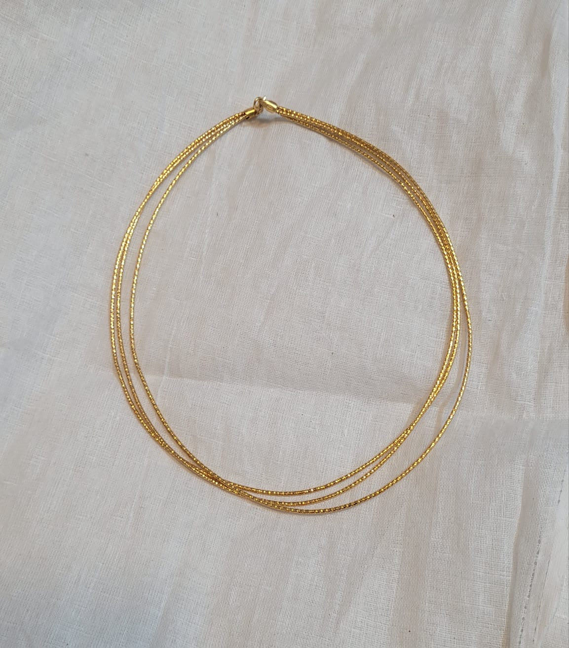 925 Sterling Silver 3-Line Italian Chain Necklace