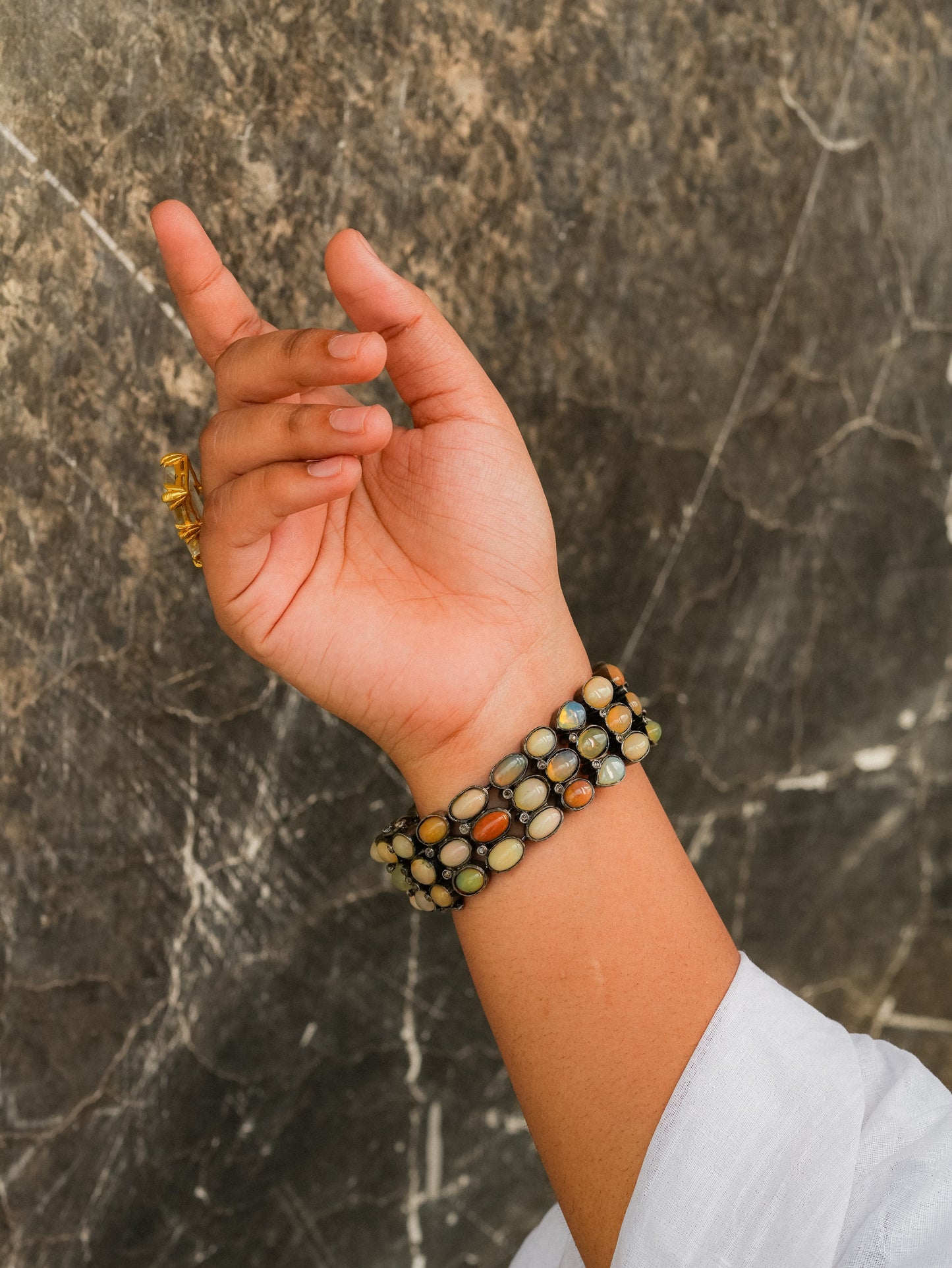 925 Silver Diamond & Multi-Gemstone Bracelet