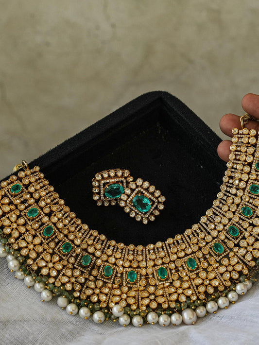 "925 Silver Moissanite Emerald Necklace"