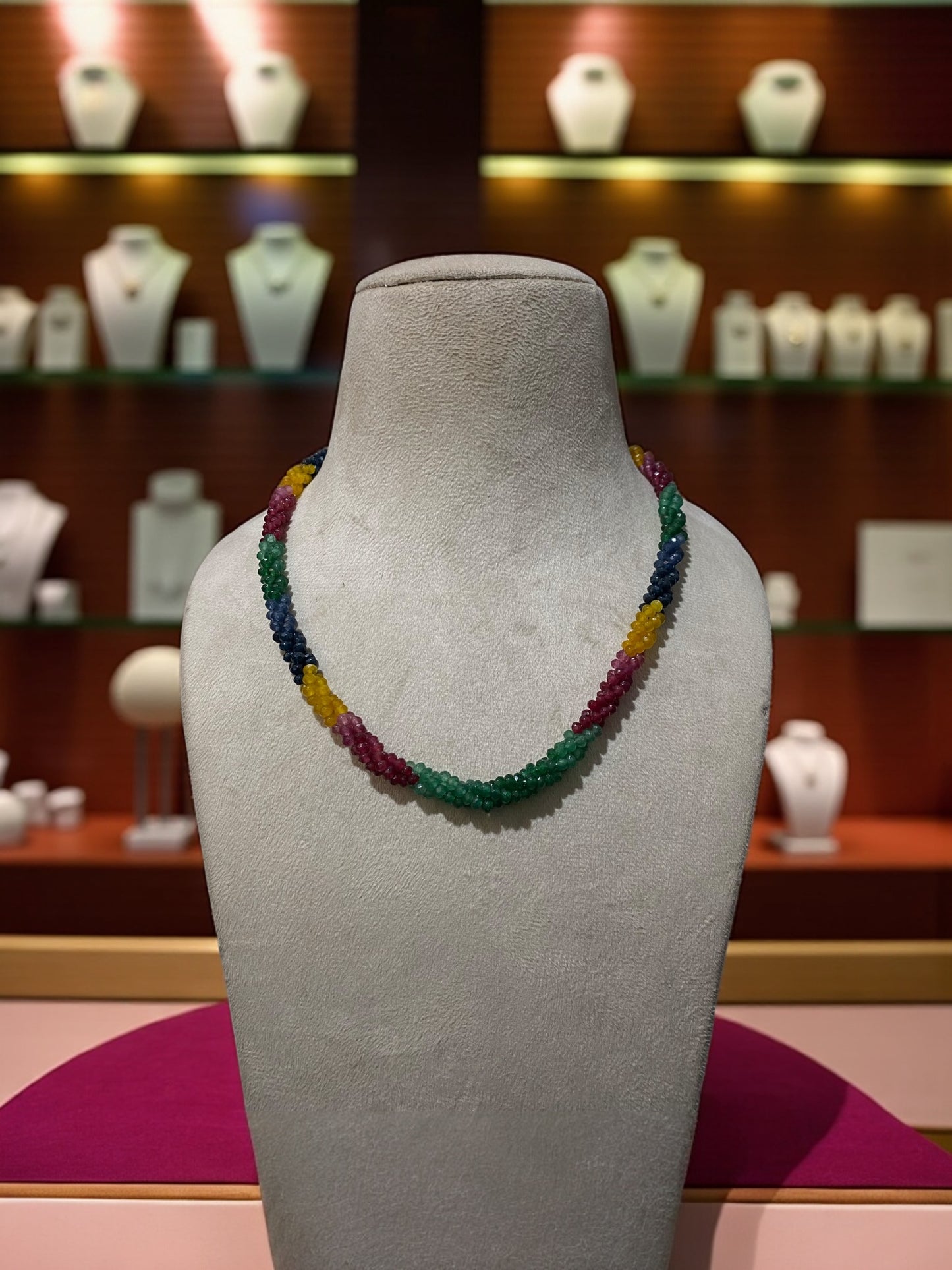 Multi-colored Semi-Precious Beaded Necklace