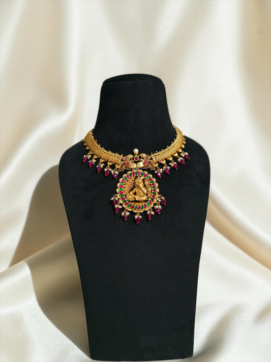 Shree Krishna Antique Temple Necklace