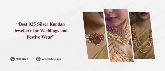 Best 925 Silver Kundan Jewellery for Weddings and Festive Wear.
