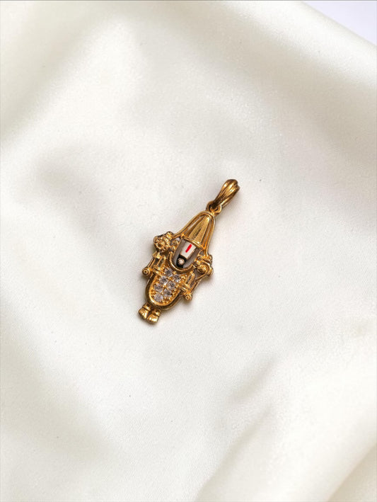 925 Silver Diamond look Tirupati Balaji Pendant