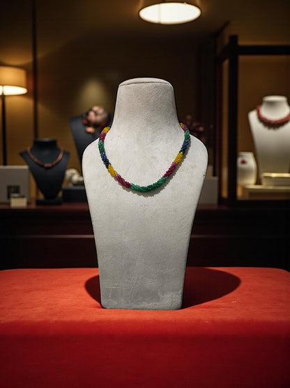 Multi-colored Semi-Precious Beaded Necklace