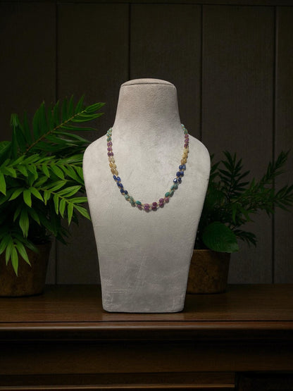 Multi-Colored Gemstone Beaded Necklace