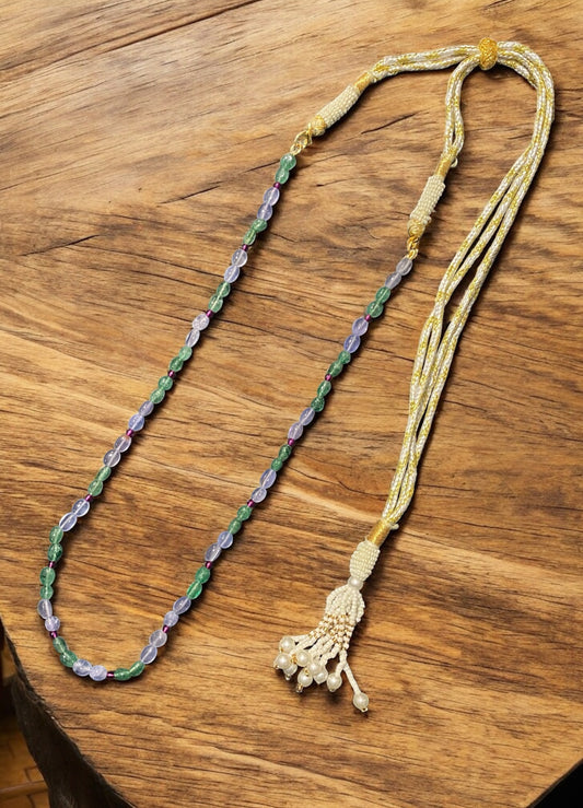 Two-Tone Gemstone Beaded Necklace
