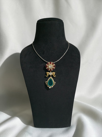 Heritage Elephant Drop Moissanite Pendant