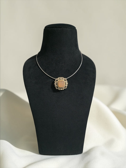 Luxe Halo Moissanite Sterling Silver Pendant