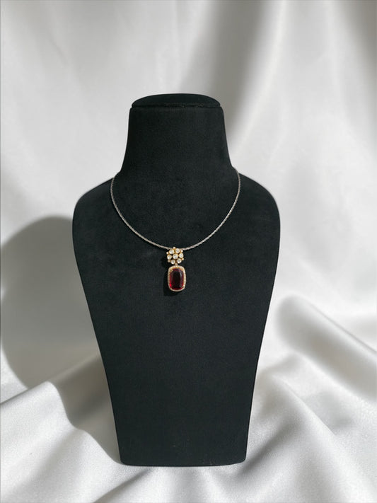 Ruby Luxe 925 Silver Pendant Necklace