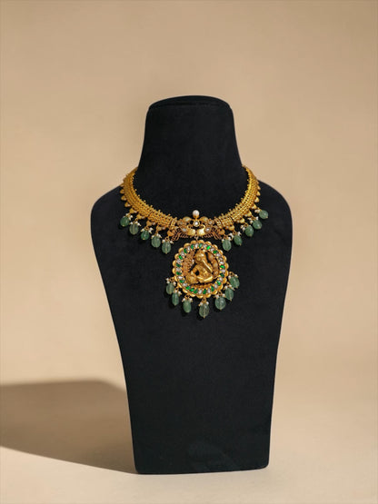 Shree Krishna Antique Temple Necklace
