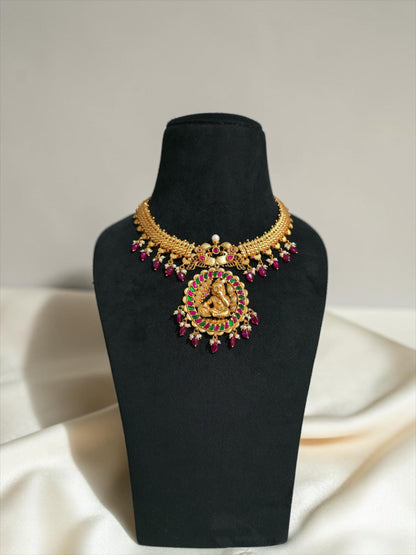 Shree Krishna Antique Temple Necklace