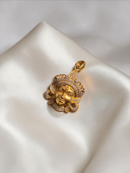 925 Silver Divine Shakti Diamond-Look Pendant