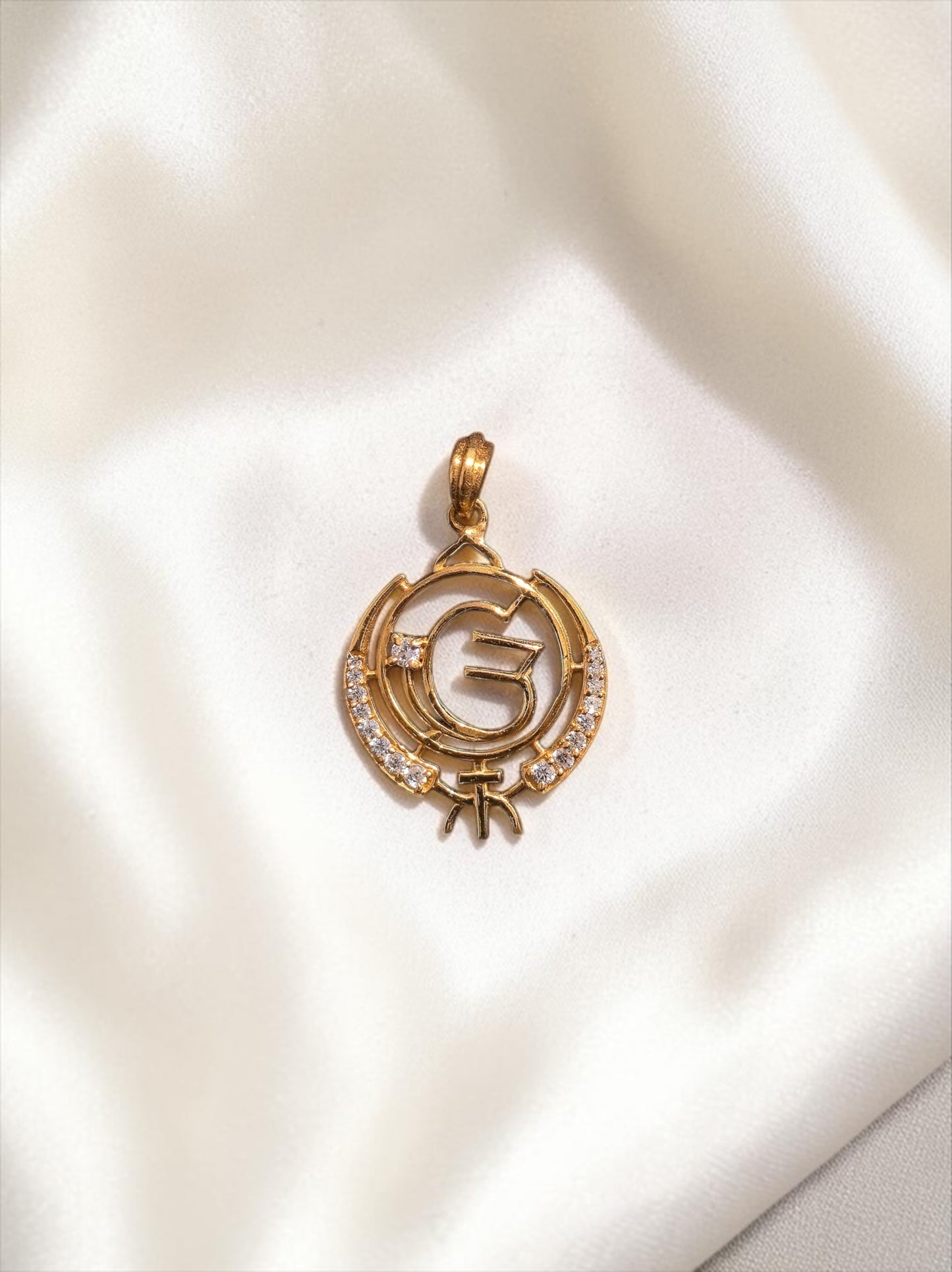 925 Silver Gold Plated Diamond Look Pendant