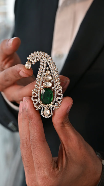 Virasat 925 Silver Brooch