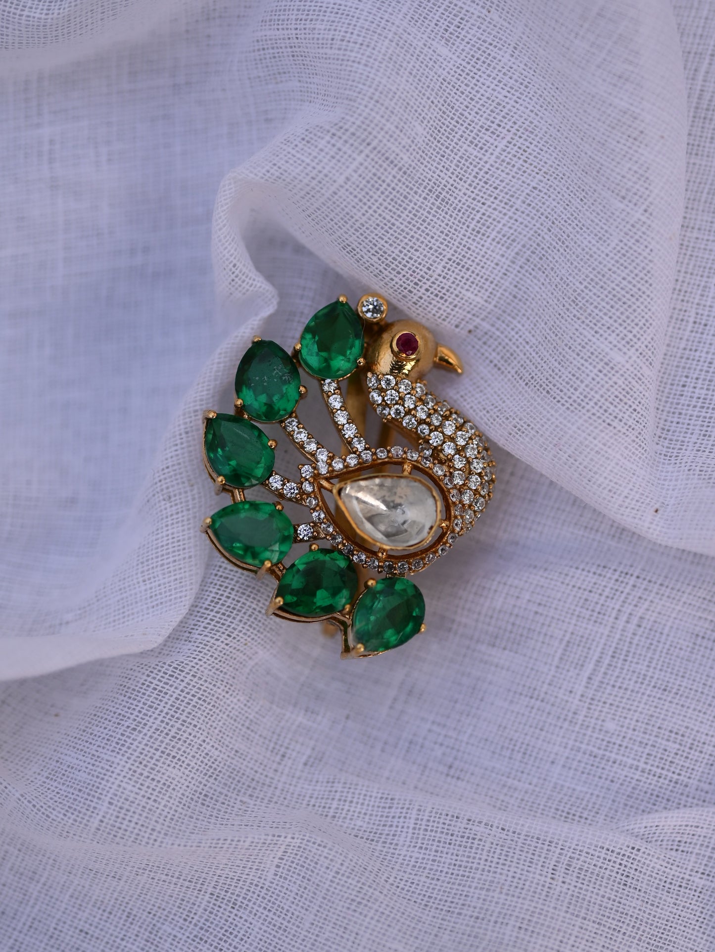 Raj Pankh 925 Silver Brooch