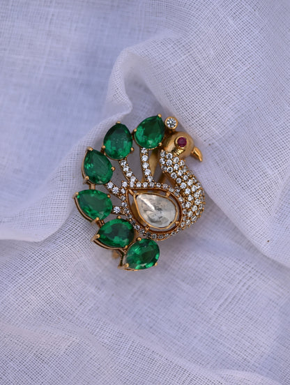 Raj Pankh 925 Silver Brooch